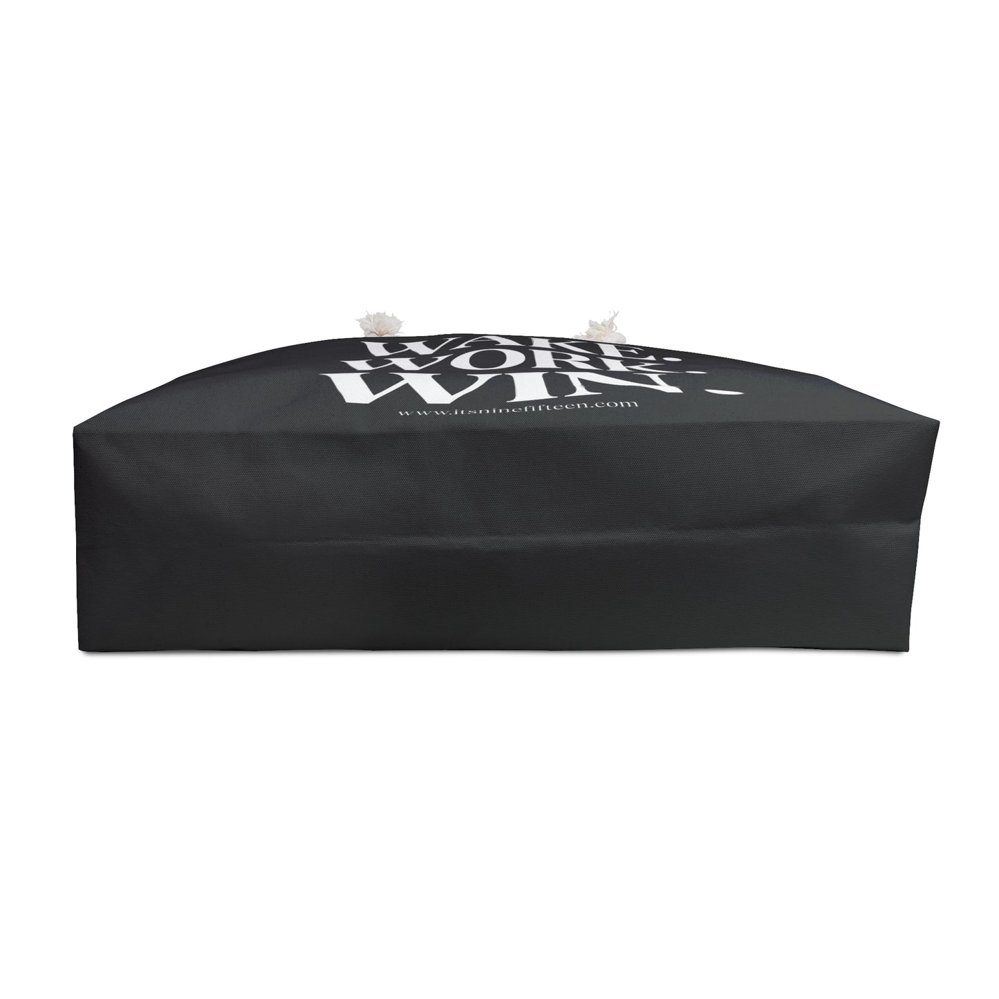 Wake. Work. Win. Weekender Bag — Inspirational Black Travel Tote
