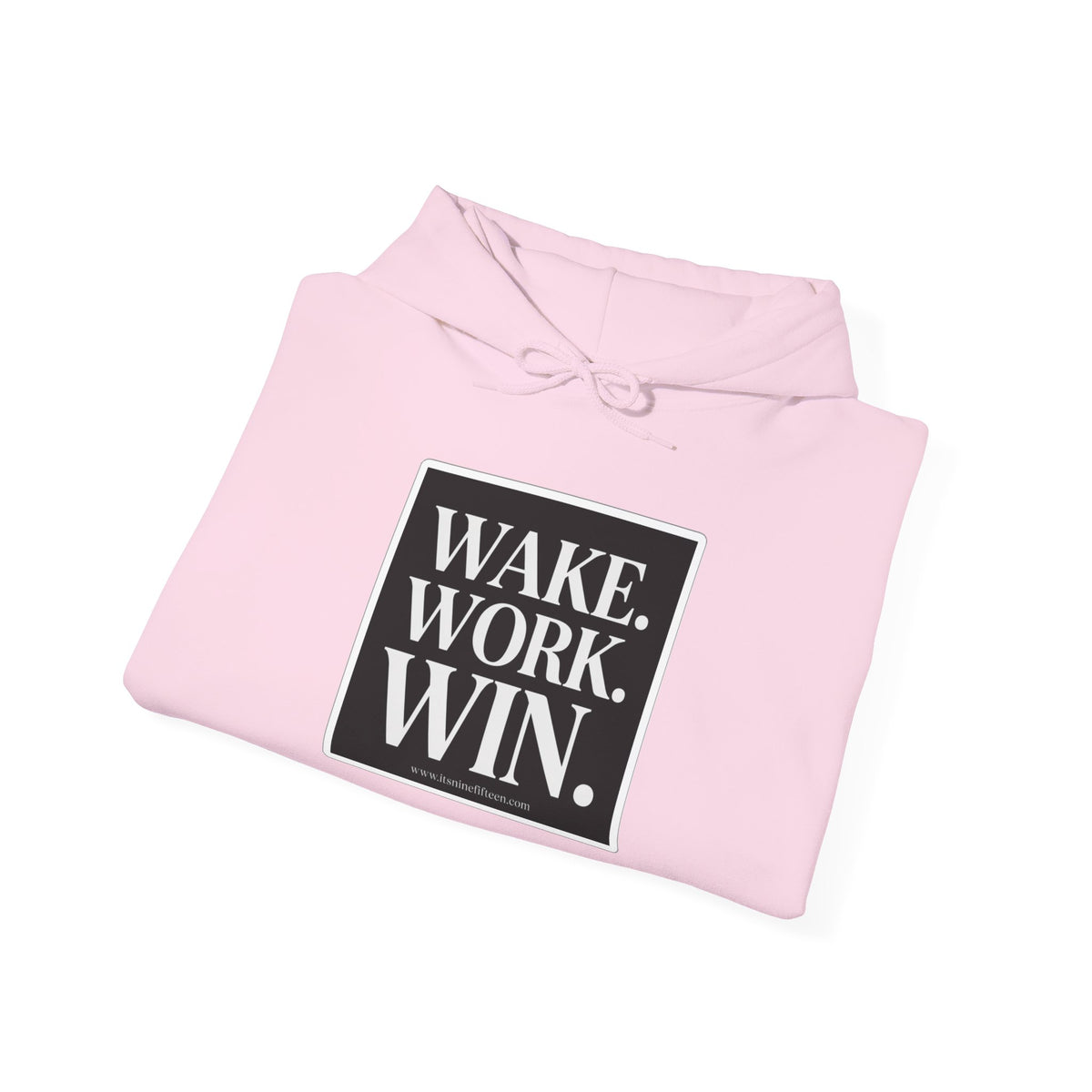 Unisex Wake. Work. Win. 50/50 Hoodie — Graphic Pullover for Entrepreneurs & Fitness Fans