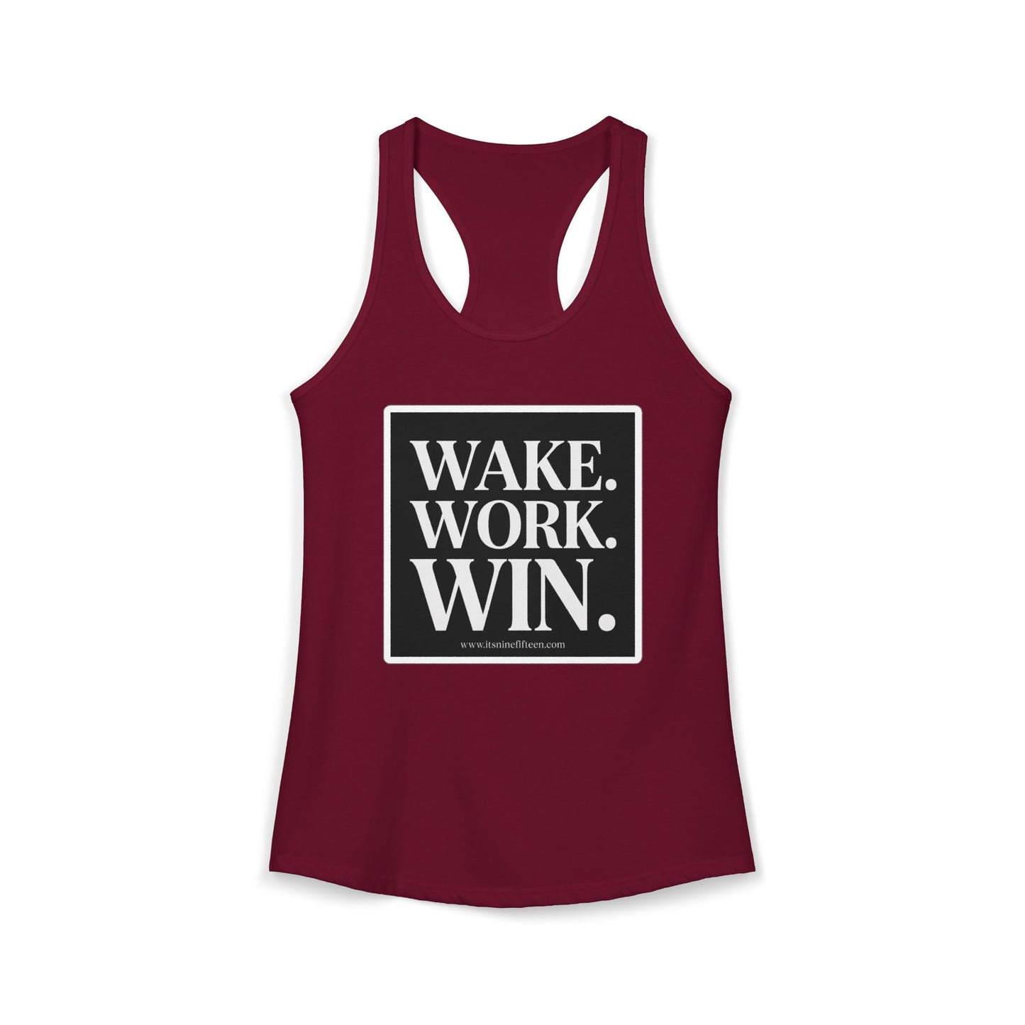 Women's Wake. Work. Win. Racerback Tank
