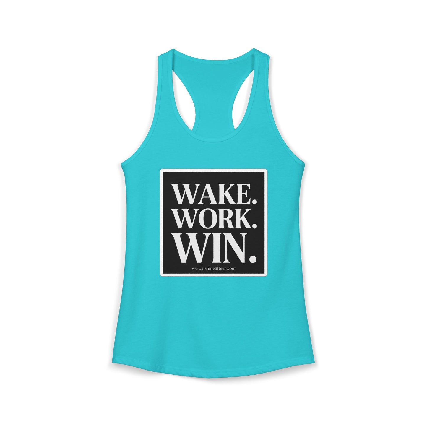 Women's Wake. Work. Win. Racerback Tank