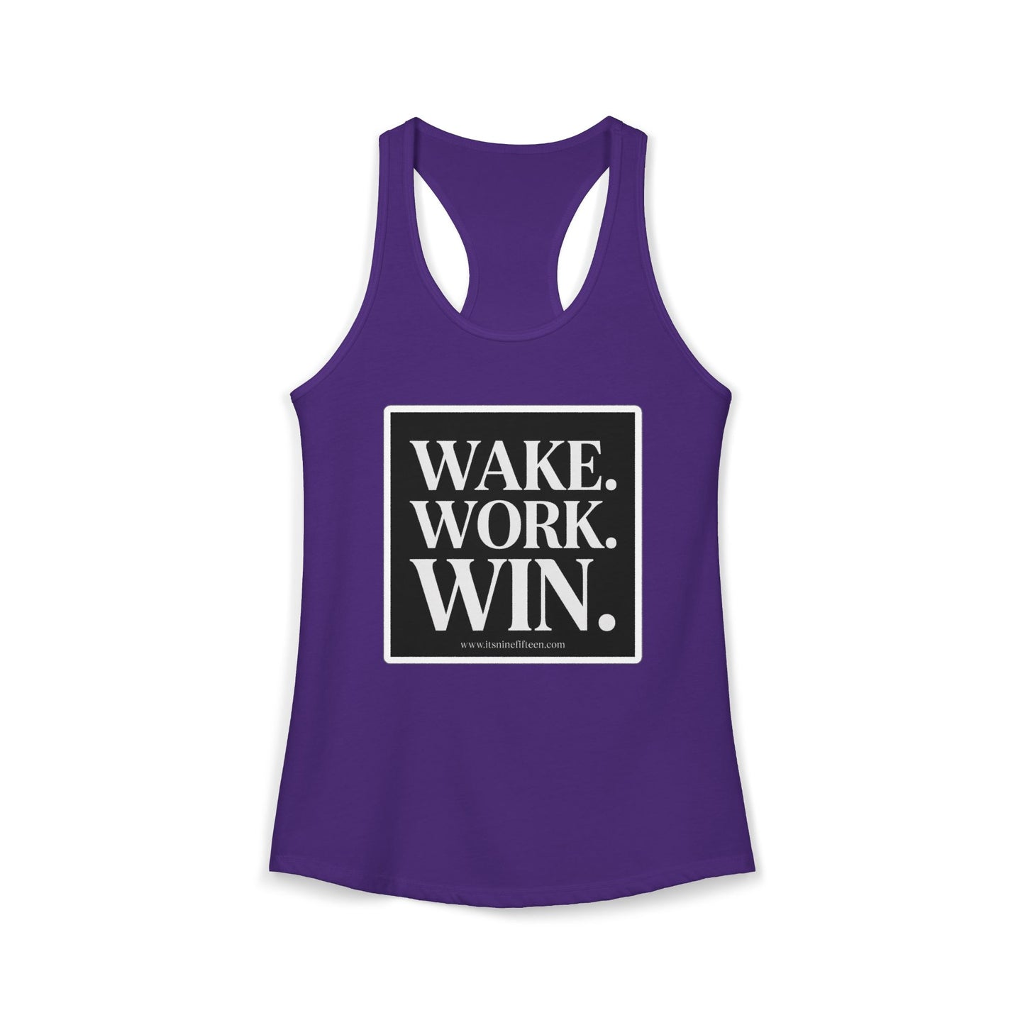 Women's Wake. Work. Win. Racerback Tank