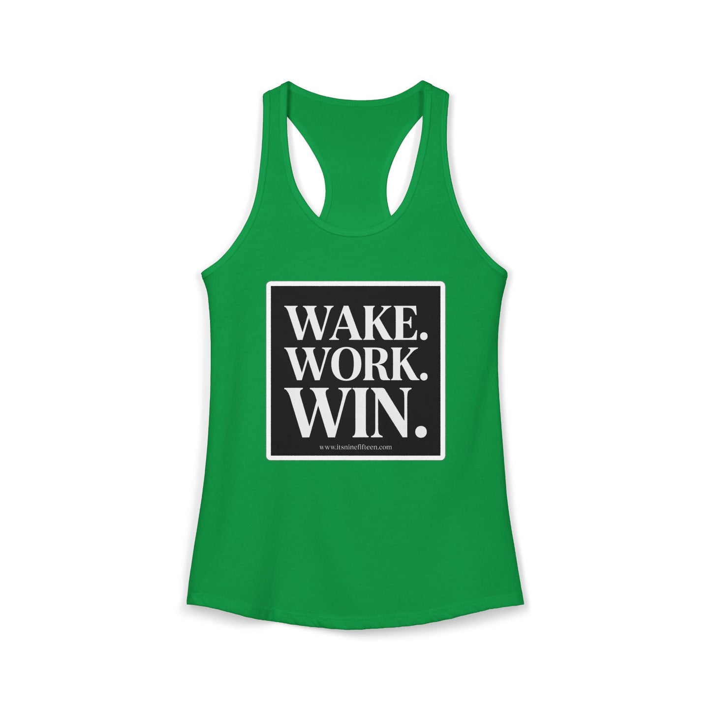 Women's Wake. Work. Win. Racerback Tank