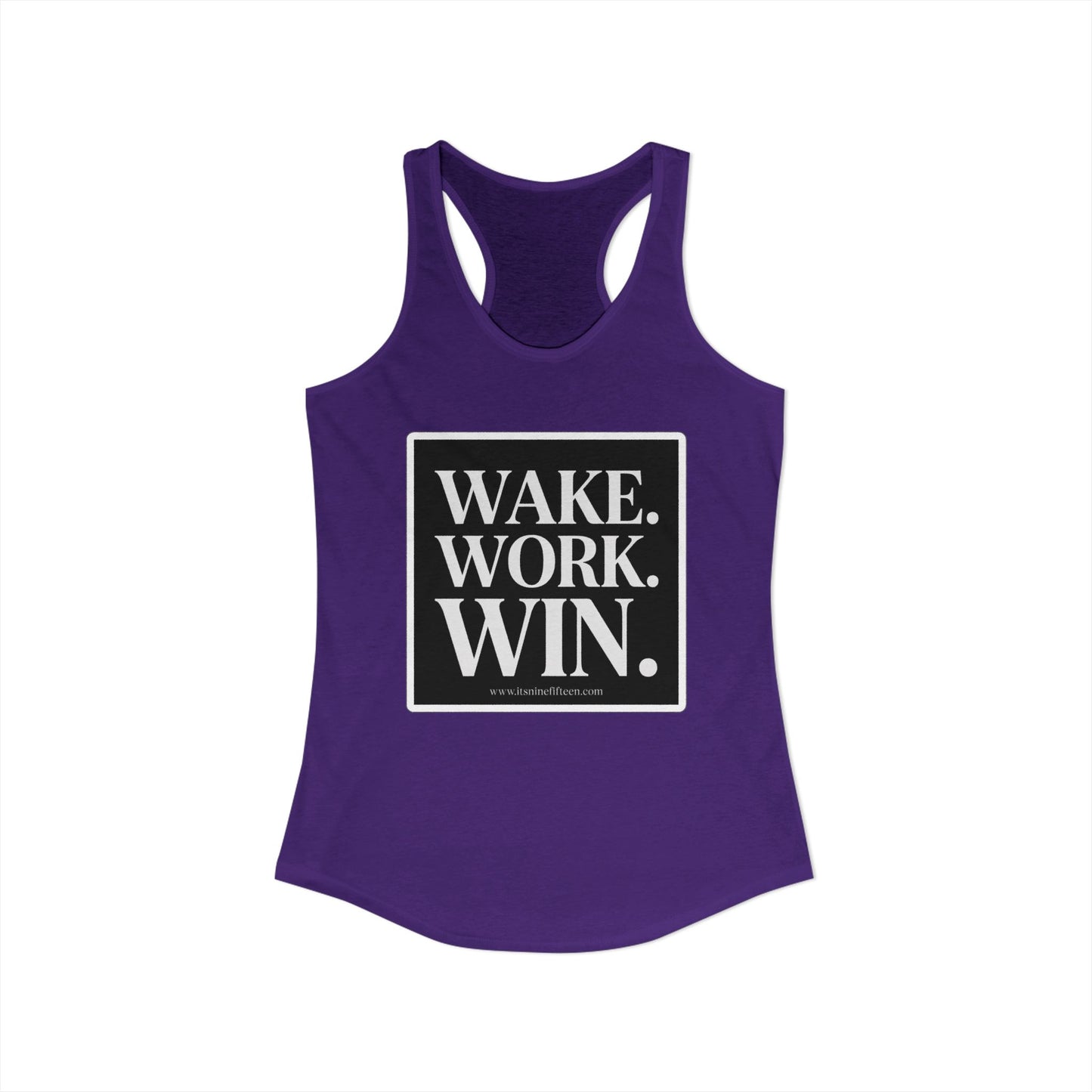 Women's Wake. Work. Win. Racerback Tank