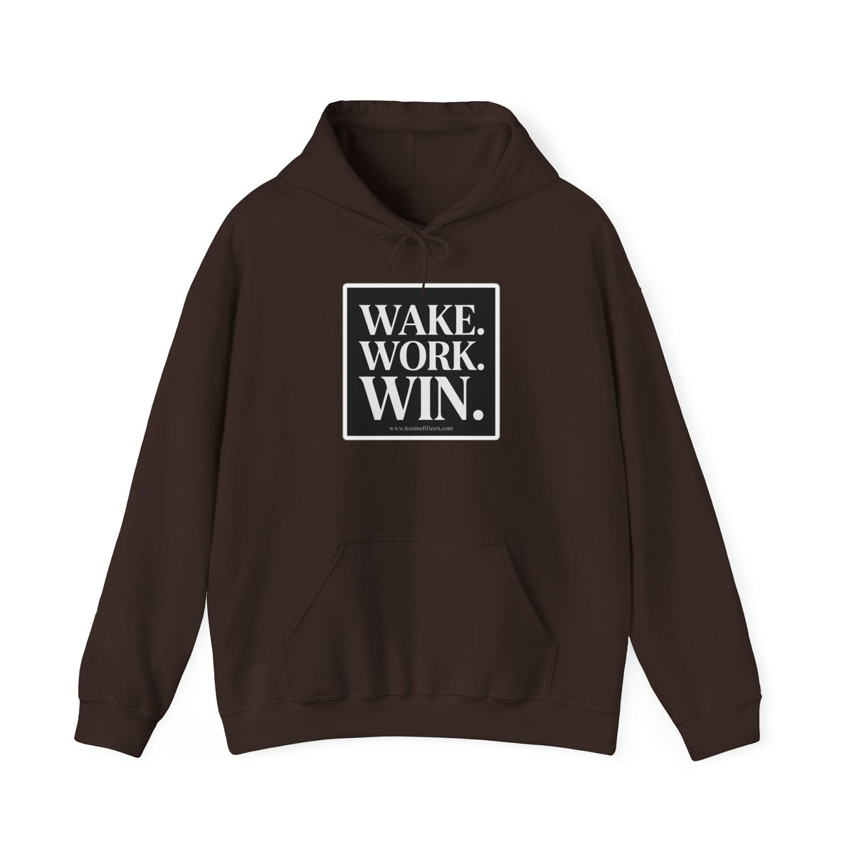 Unisex Wake. Work. Win. 50/50 Hoodie — Graphic Pullover for Entrepreneurs & Fitness Fans