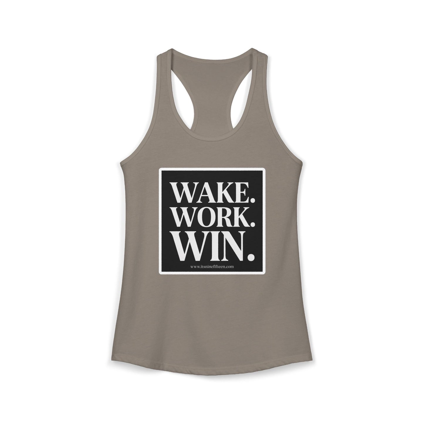 Women's Wake. Work. Win. Racerback Tank