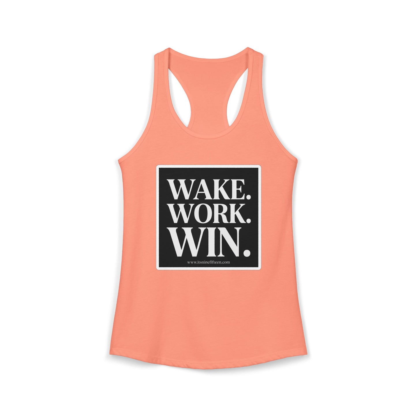 Women's Wake. Work. Win. Racerback Tank