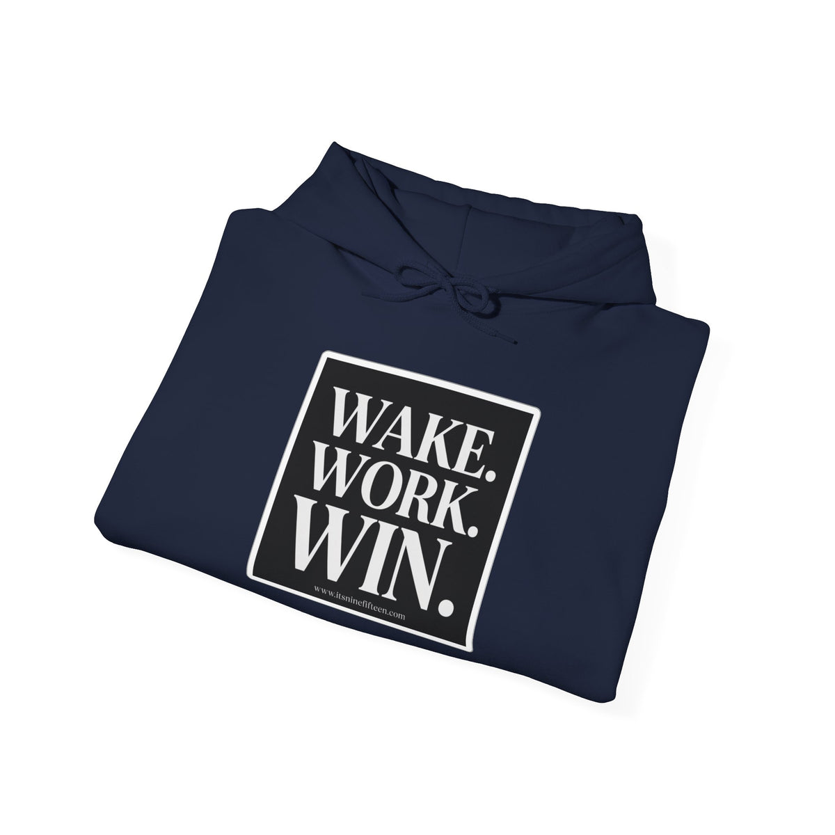 Unisex Wake. Work. Win. 50/50 Hoodie — Graphic Pullover for Entrepreneurs & Fitness Fans