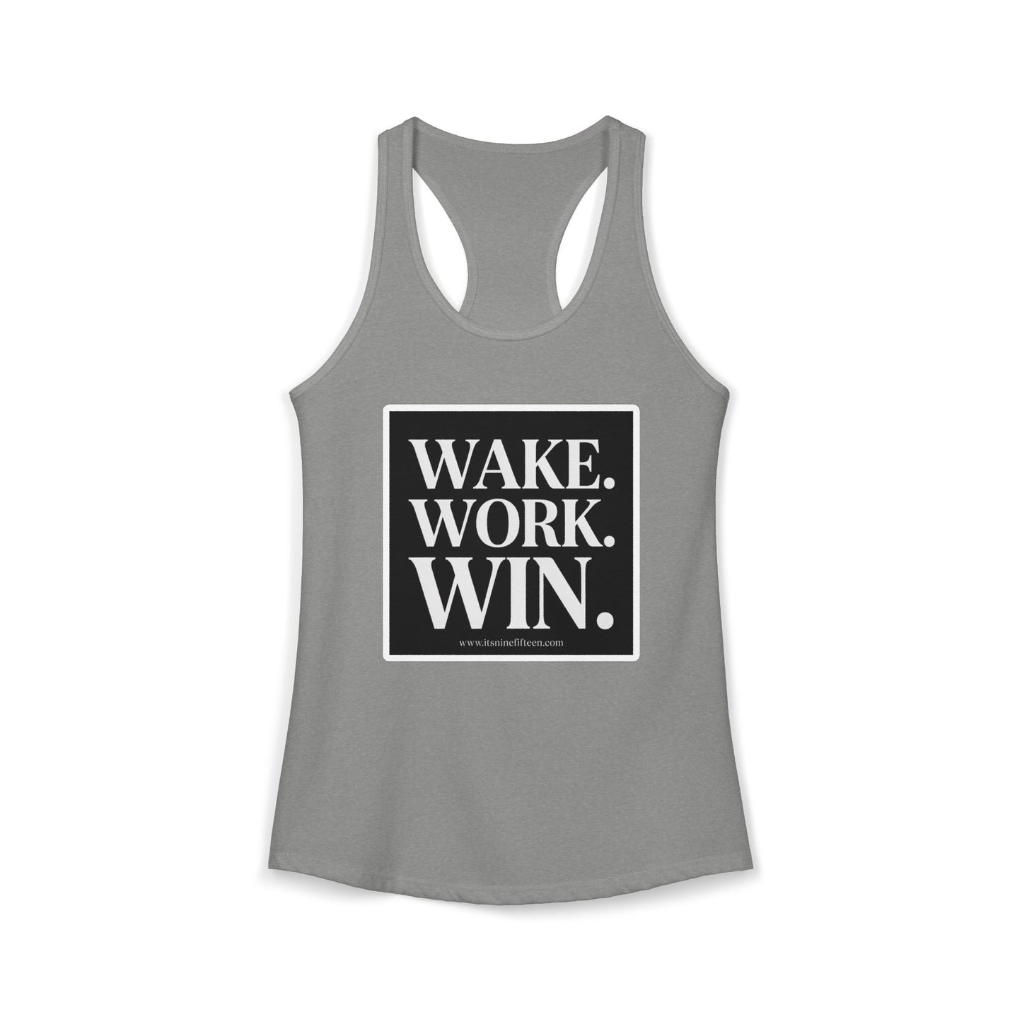 Women's Wake. Work. Win. Racerback Tank