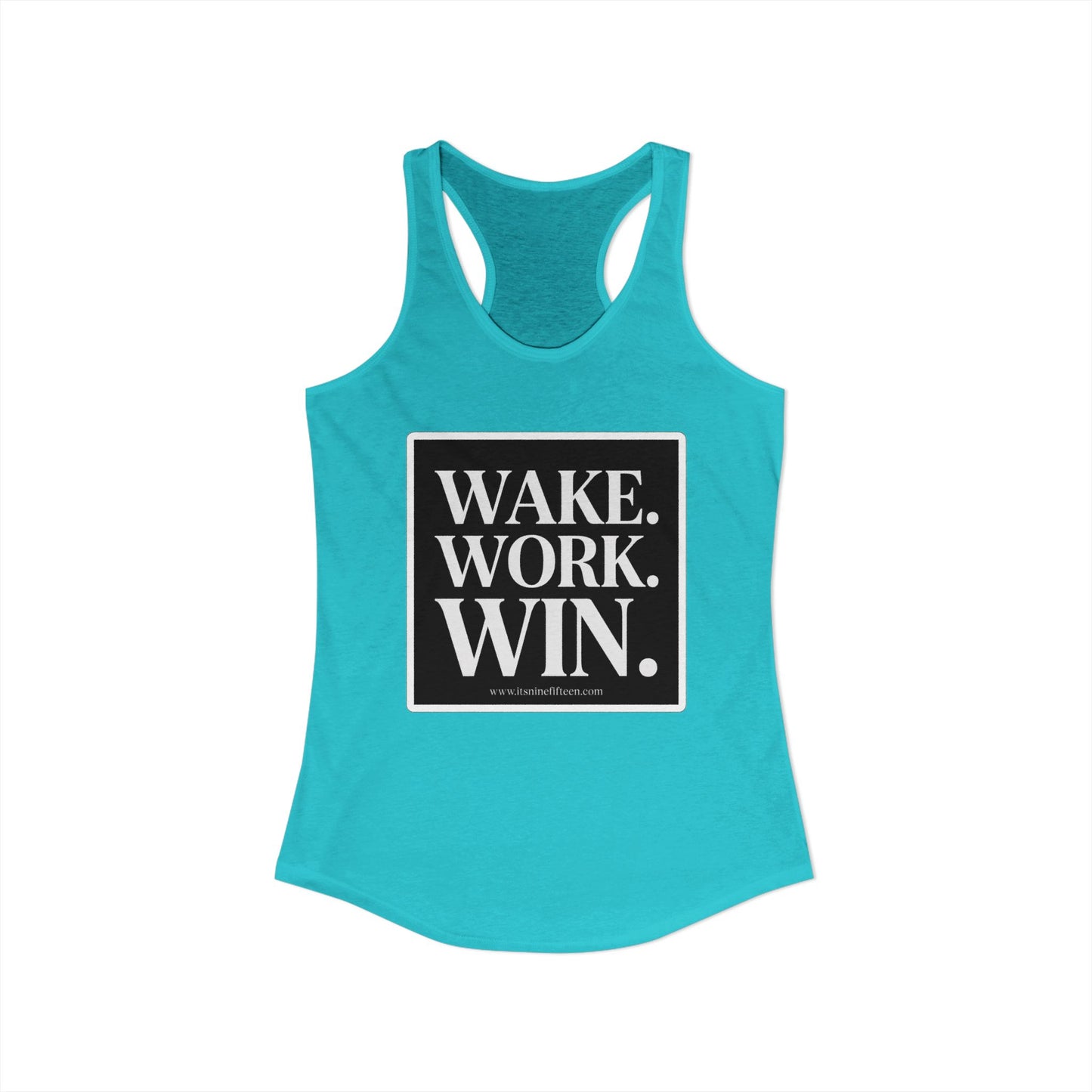 Women's Wake. Work. Win. Racerback Tank