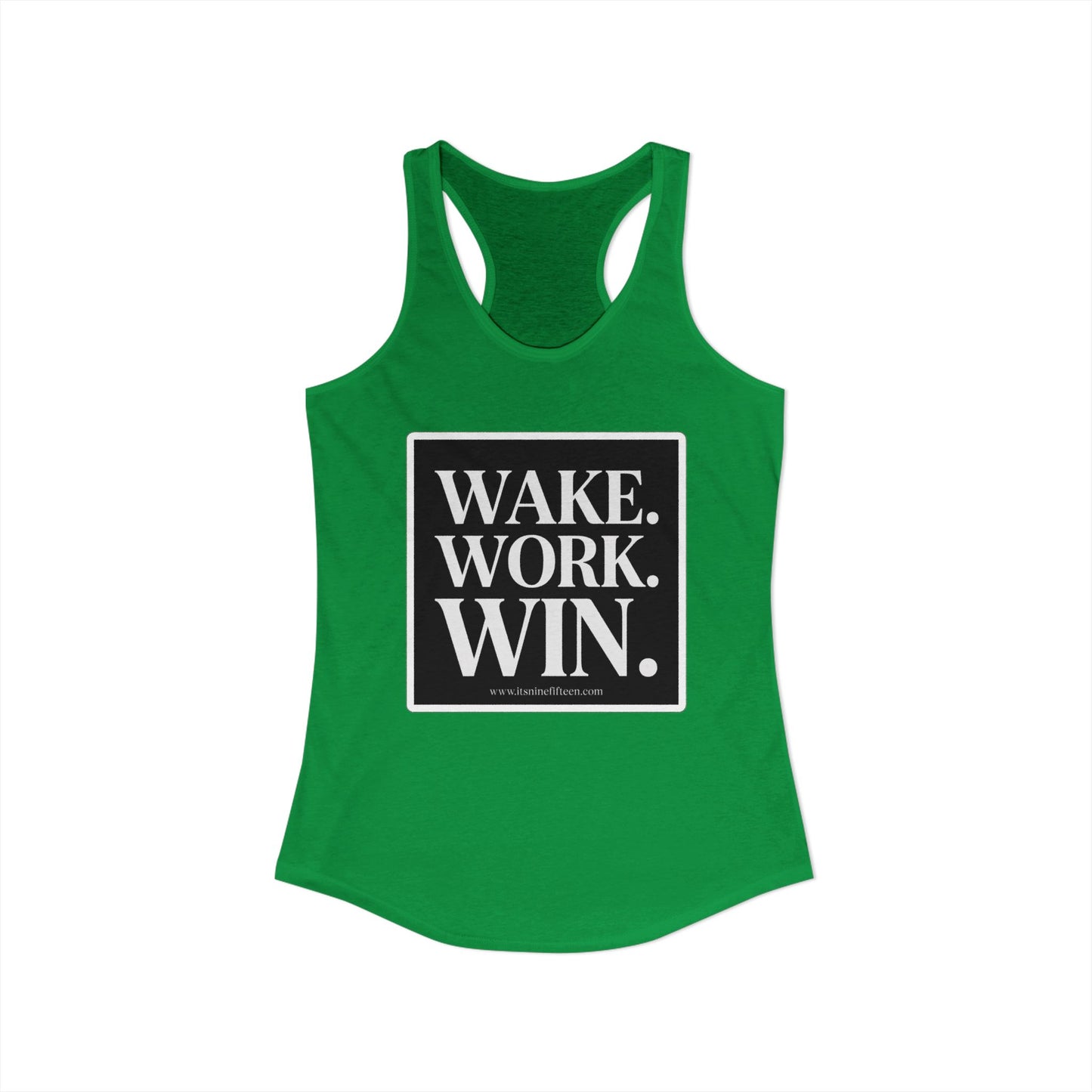 Women's Wake. Work. Win. Racerback Tank