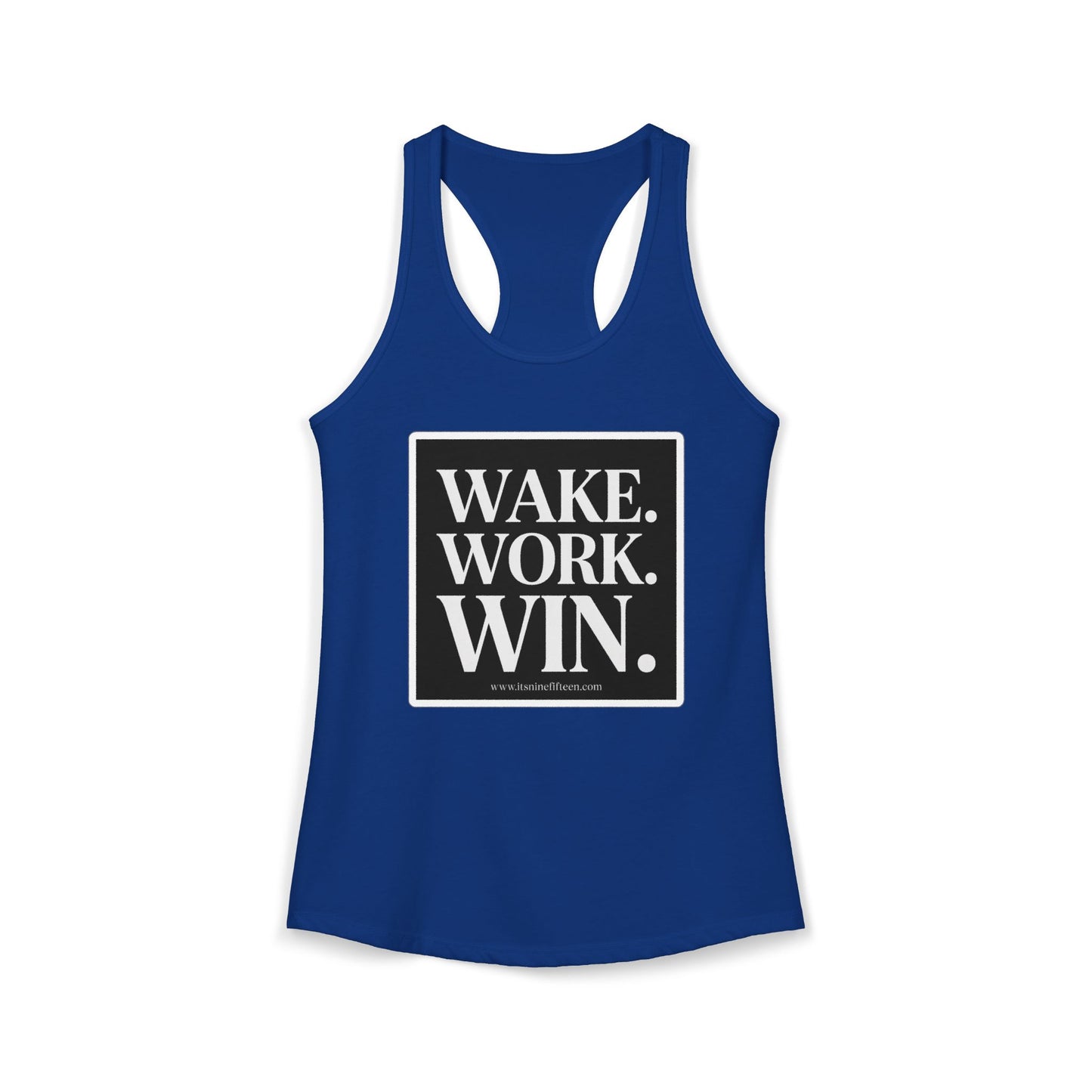 Women's Wake. Work. Win. Racerback Tank