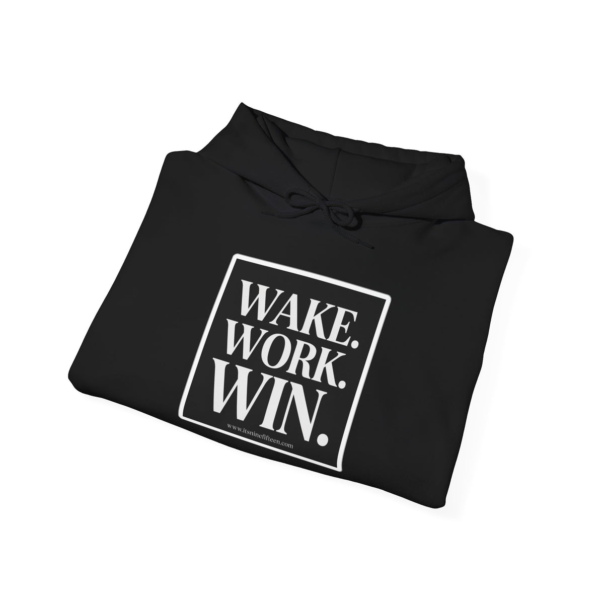 Unisex Wake. Work. Win. 50/50 Hoodie — Graphic Pullover for Entrepreneurs & Fitness Fans