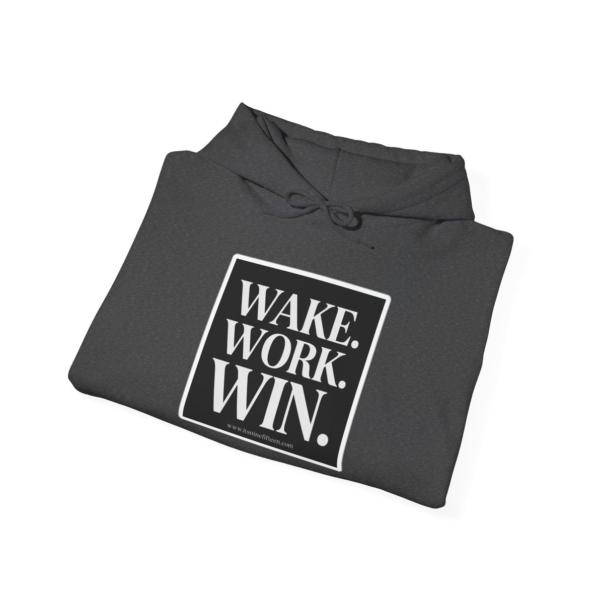Unisex Wake. Work. Win. 50/50 Hoodie — Graphic Pullover for Entrepreneurs & Fitness Fans
