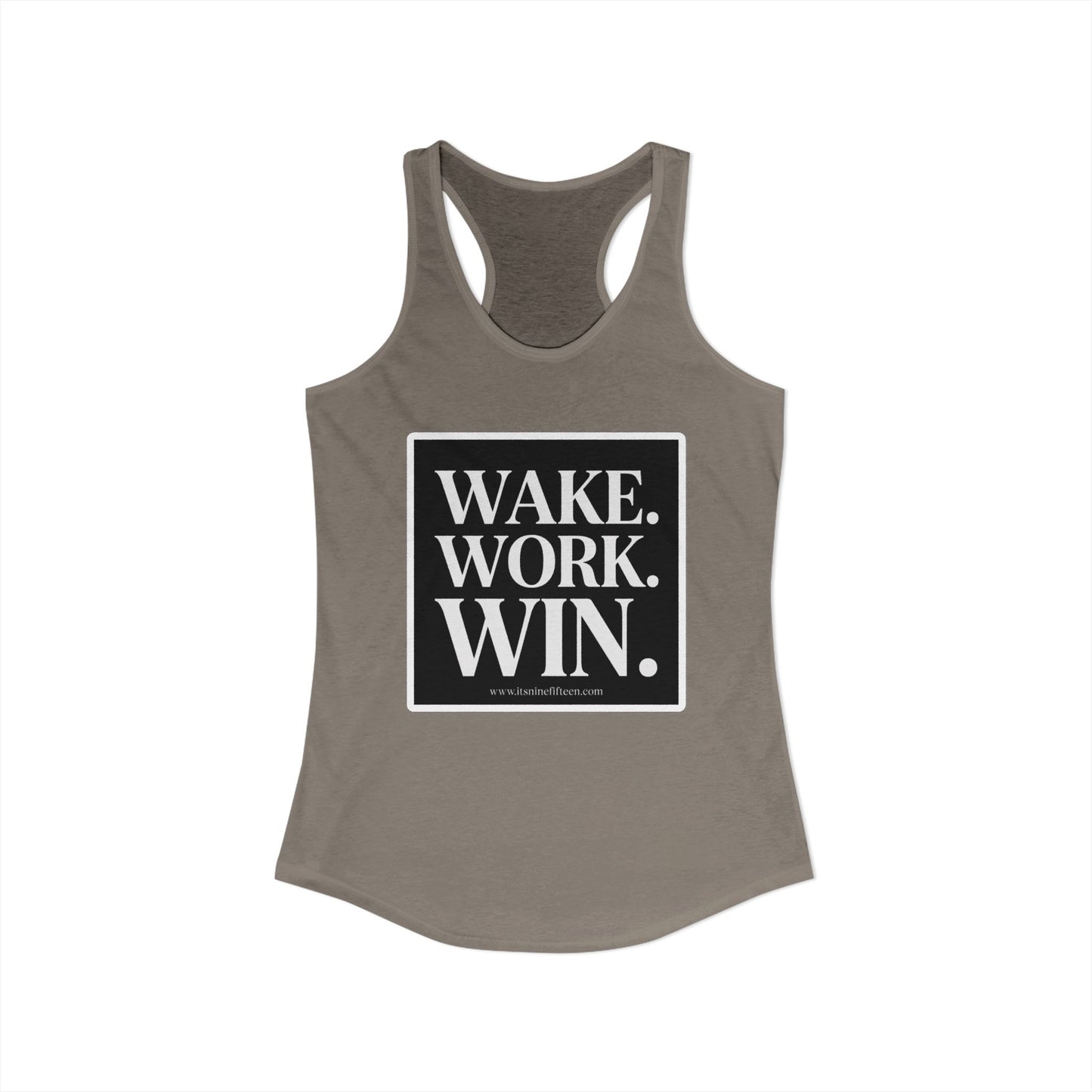 Women's Wake. Work. Win. Racerback Tank
