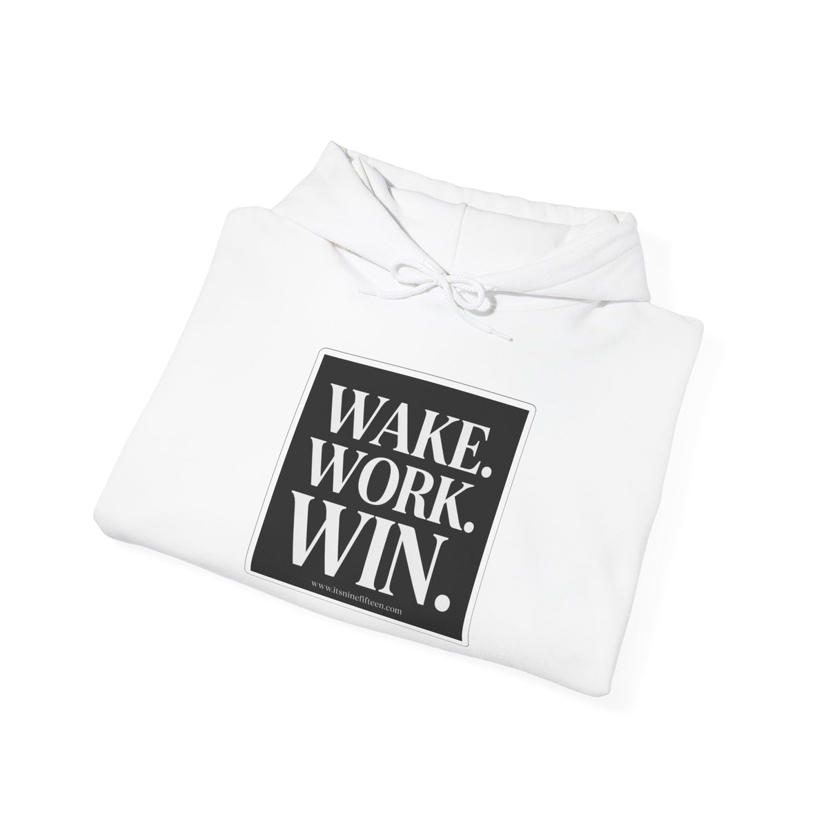 Unisex Wake. Work. Win. 50/50 Hoodie — Graphic Pullover for Entrepreneurs & Fitness Fans