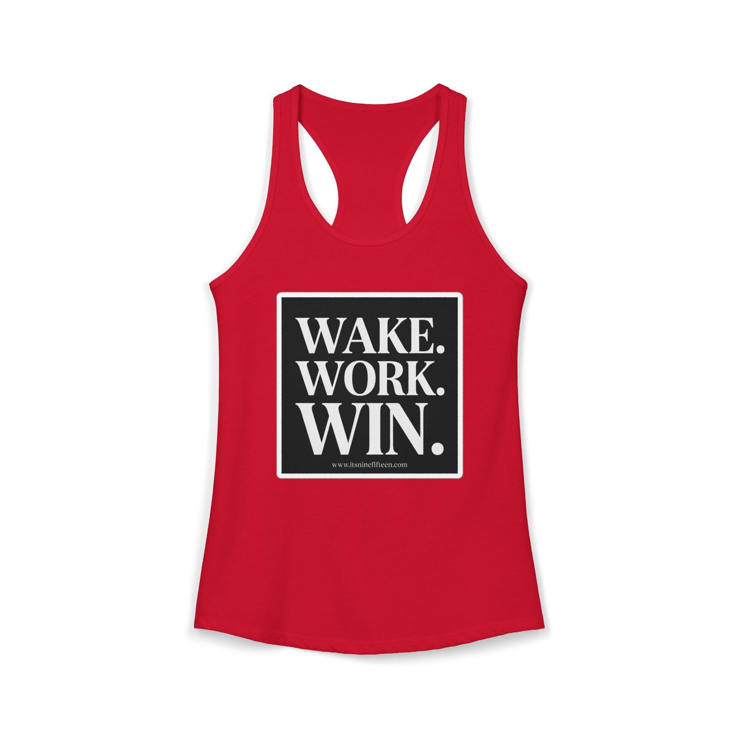 Women's Wake. Work. Win. Racerback Tank