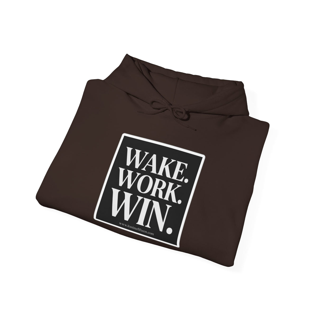 Unisex Wake. Work. Win. 50/50 Hoodie — Graphic Pullover for Entrepreneurs & Fitness Fans