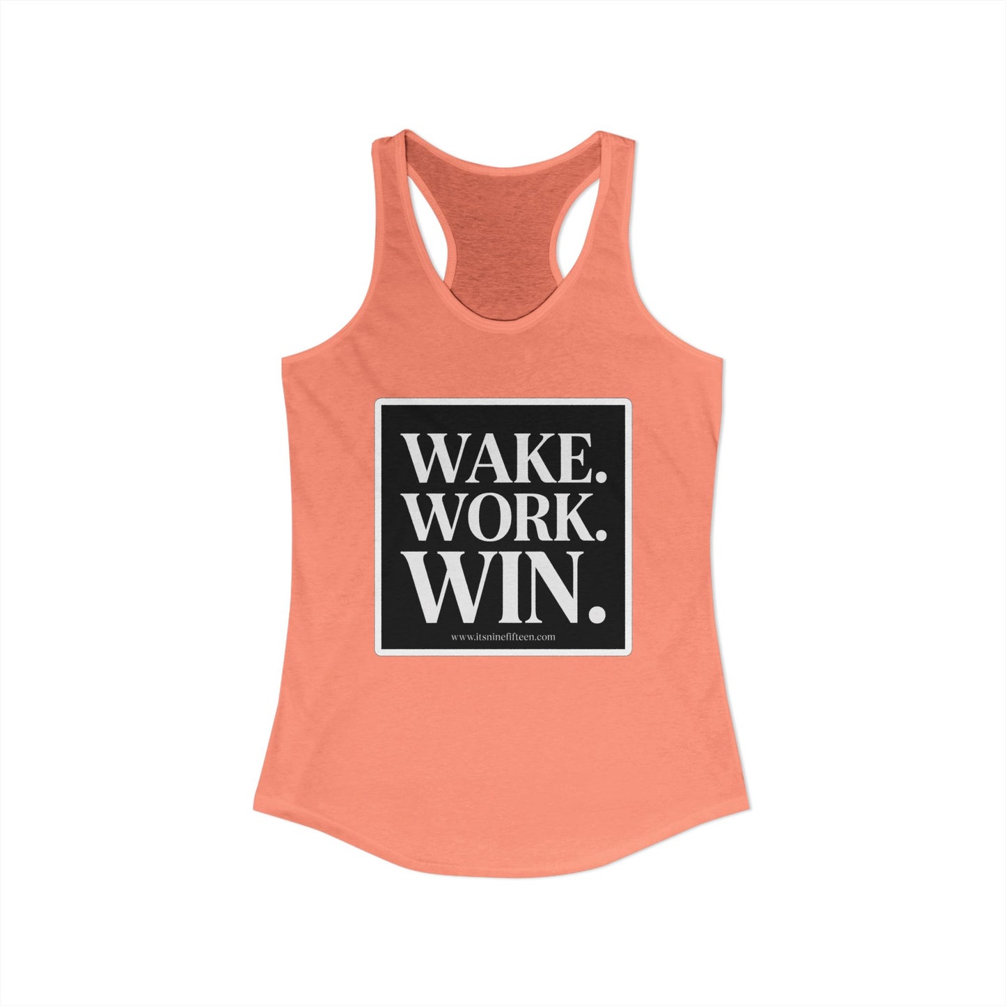 Women's Wake. Work. Win. Racerback Tank