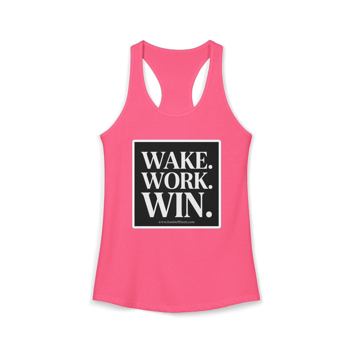 Women's Wake. Work. Win. Racerback Tank