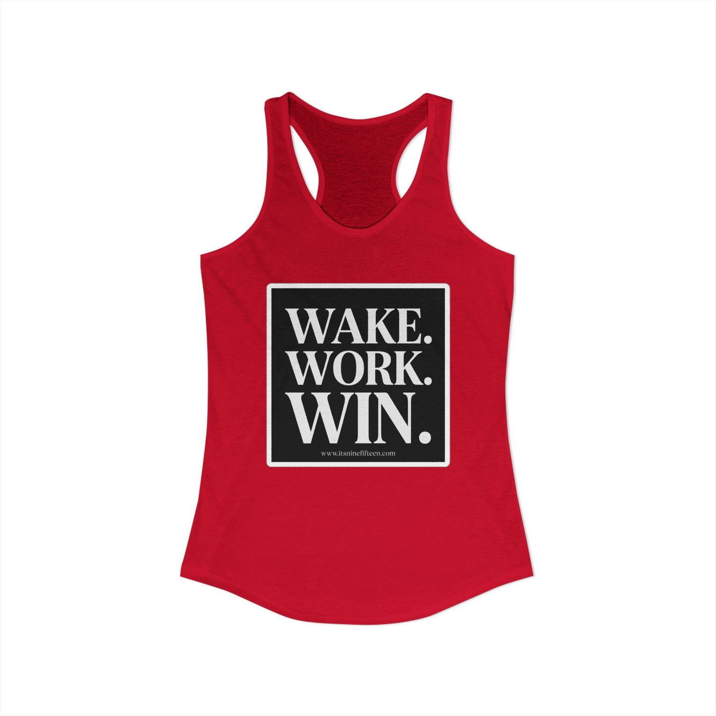 Women's Wake. Work. Win. Racerback Tank