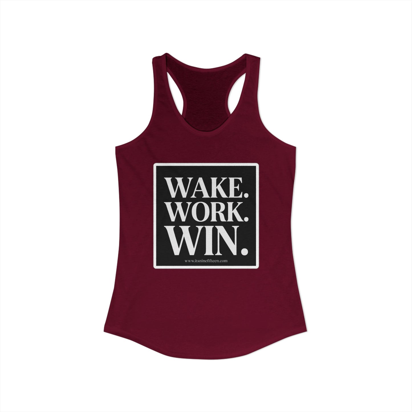 Women's Wake. Work. Win. Racerback Tank